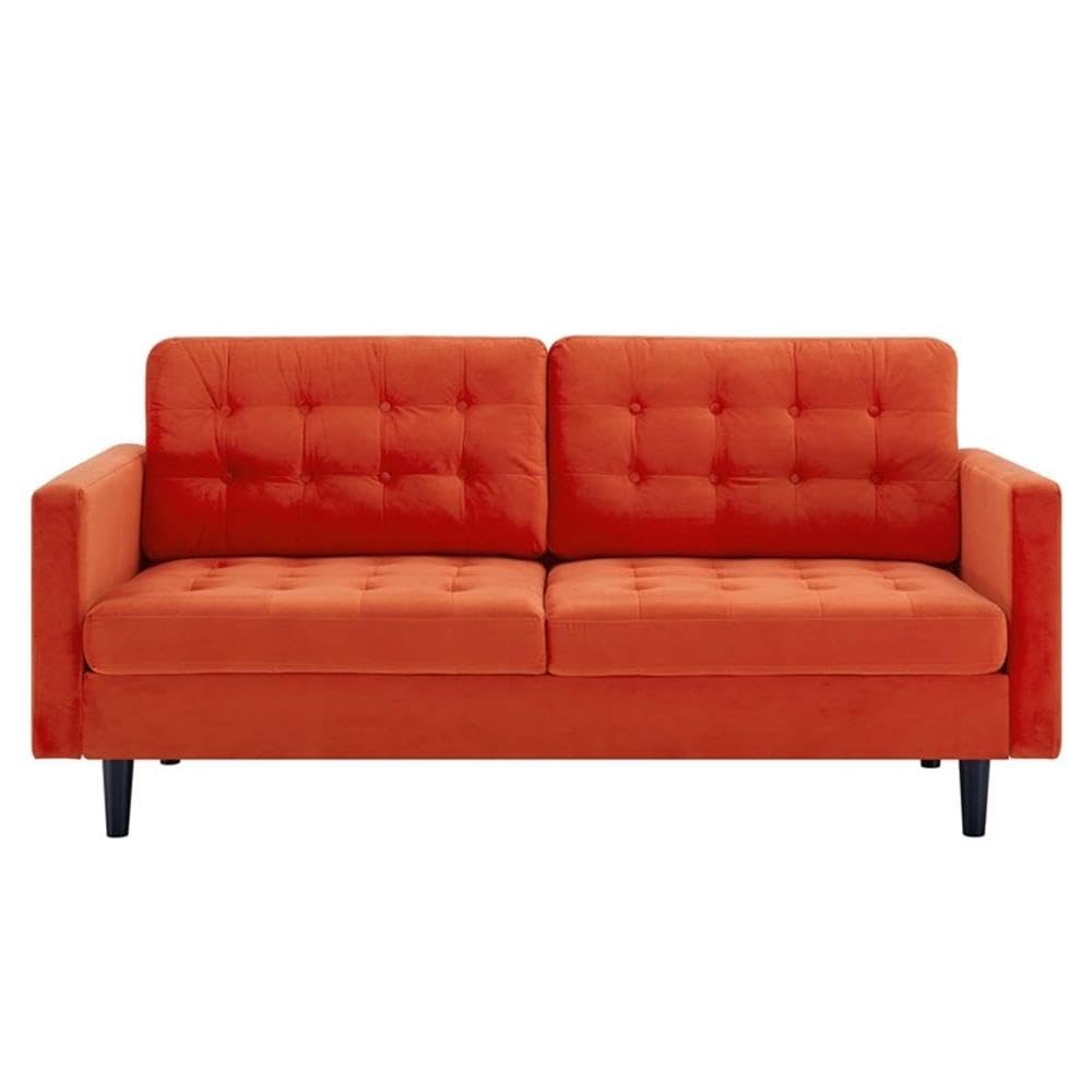 Orange Velvet Sofa I207