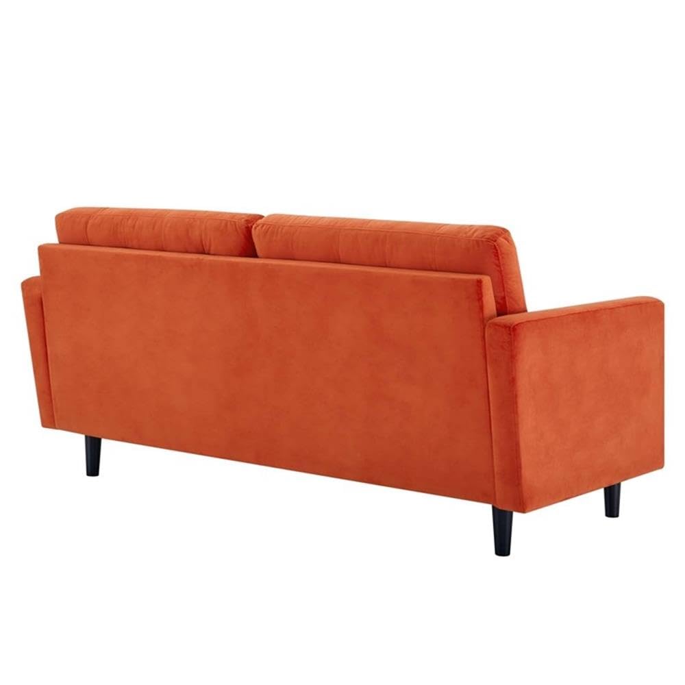 Orange Velvet Sofa I207