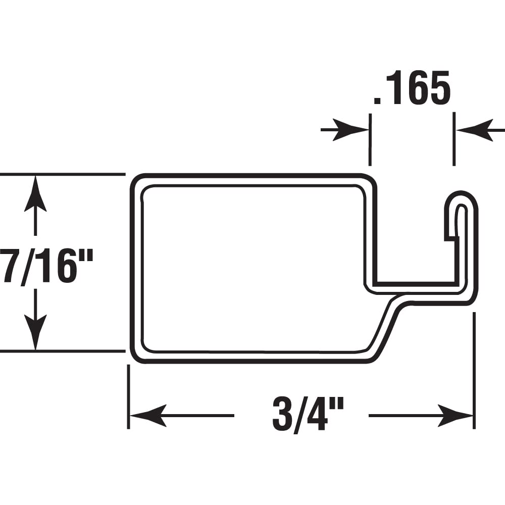 Aluminum Screen Frame 7/16 x 3/4 x 72" White Box of 20 M839812