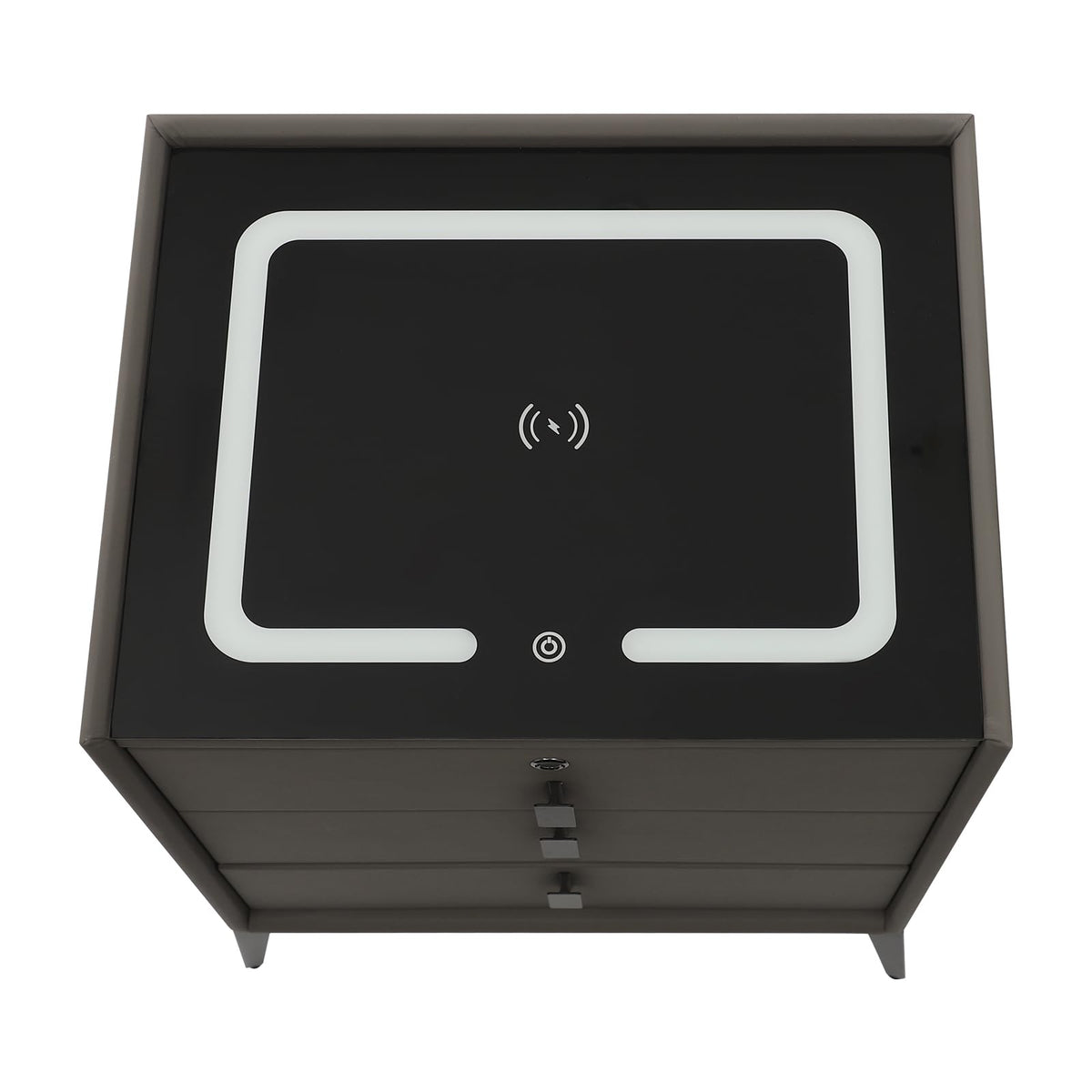 Solid Wood Nightstand with 3 Drawers H61598
