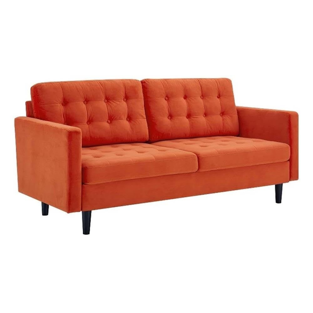 Orange Velvet Sofa I207
