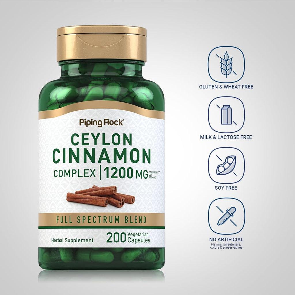 Ceylon Cinnamon Capsules 200 Count H2033