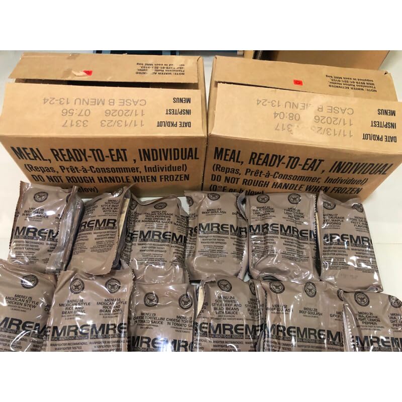 Military Meals Ready to Eat 24 Full Food Packs Rations T1707