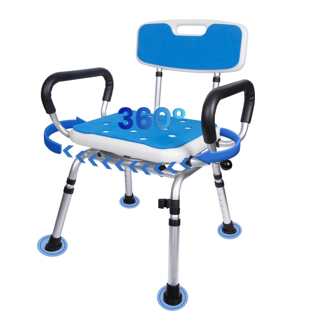 Swivel Shower Chair 500lbs Heavy Duty Adjustable M9893