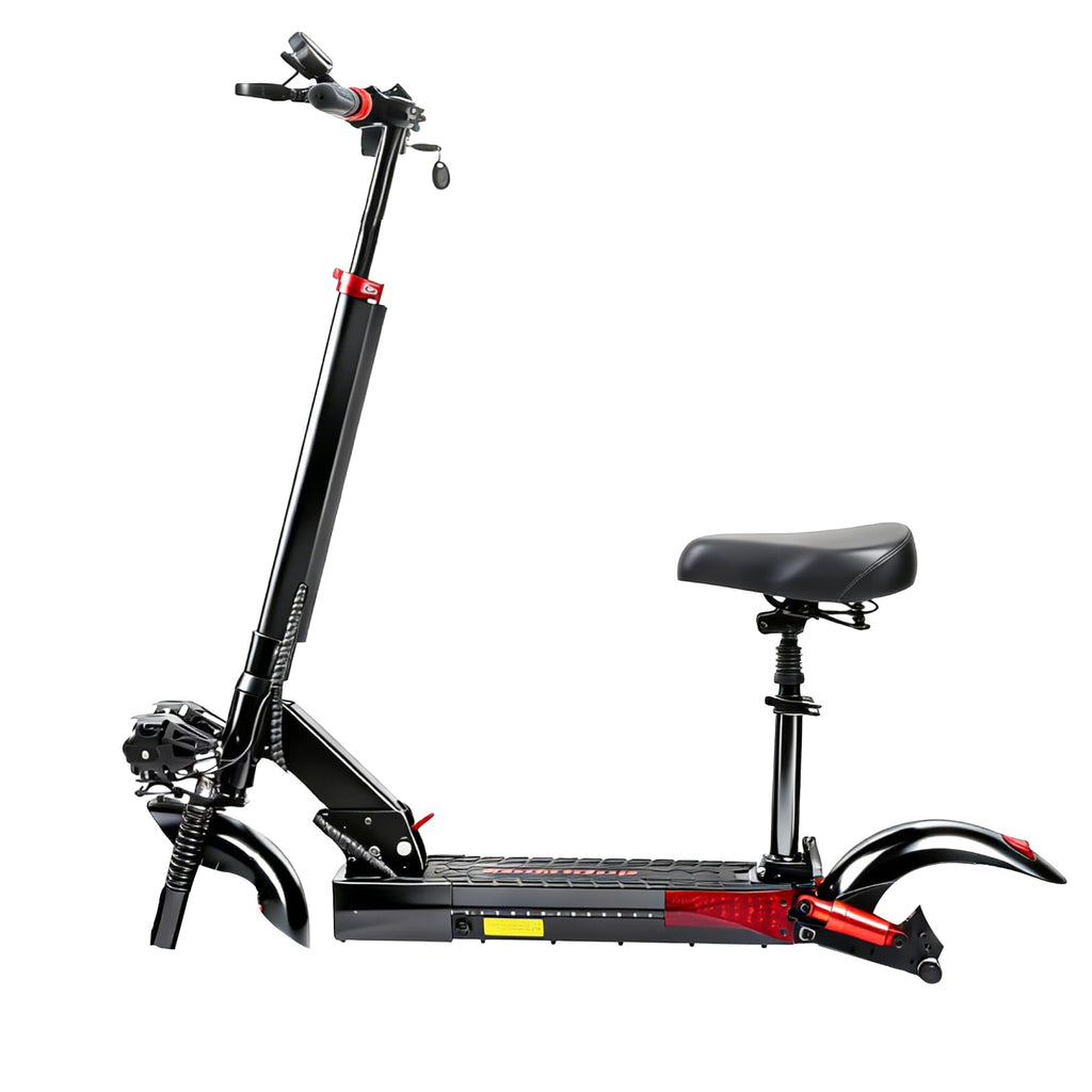 Electric Scooter with Seat, 1200W Motor, 28 MPH, 40 Miles Range, 48V 21AH Battery, 11" Off-Road Tire, Folding R240