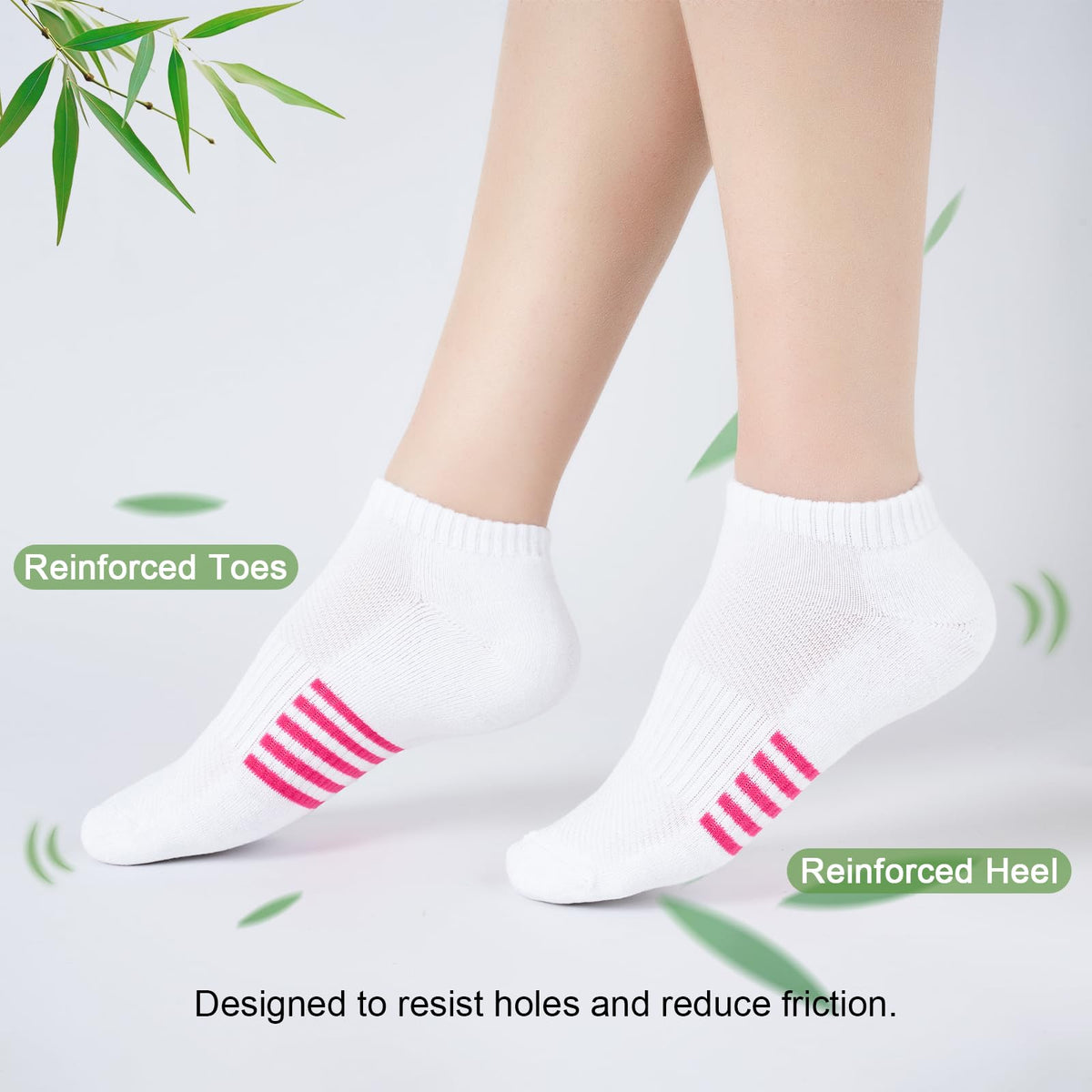 6 Pairs Bamboo Viscose Low Cut Ankle Socks J9527