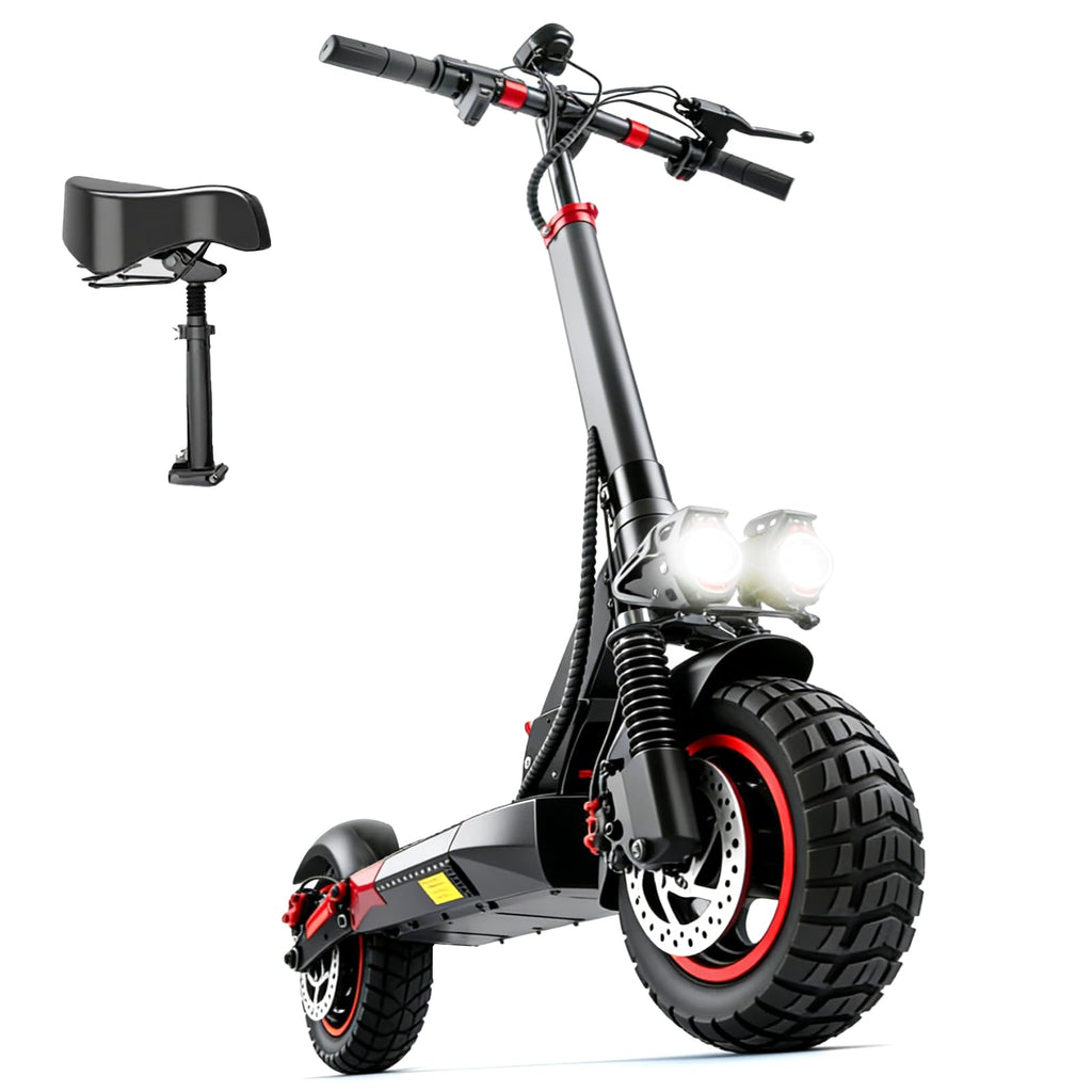 Electric Scooter with Seat, 1200W Motor, 28 MPH, 40 Miles Range, 48V 21AH Battery, 11" Off-Road Tire, Folding R240