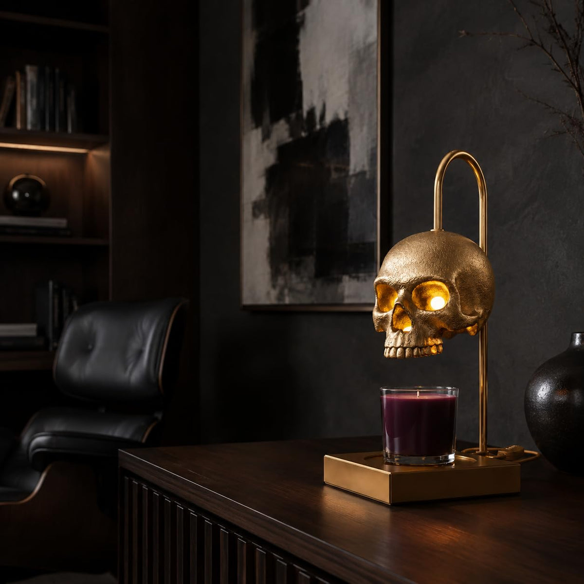 Skull Candle Warmer Lamp with Timer and Dimmer P3735