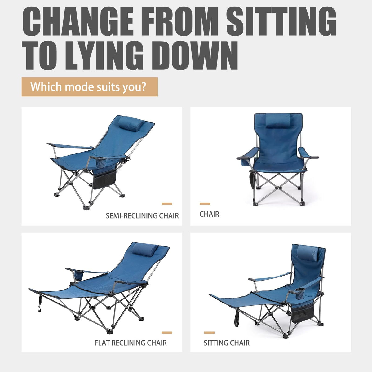 Zero Gravity Reclining Folding Chair with Footrest Cup Holder K9822