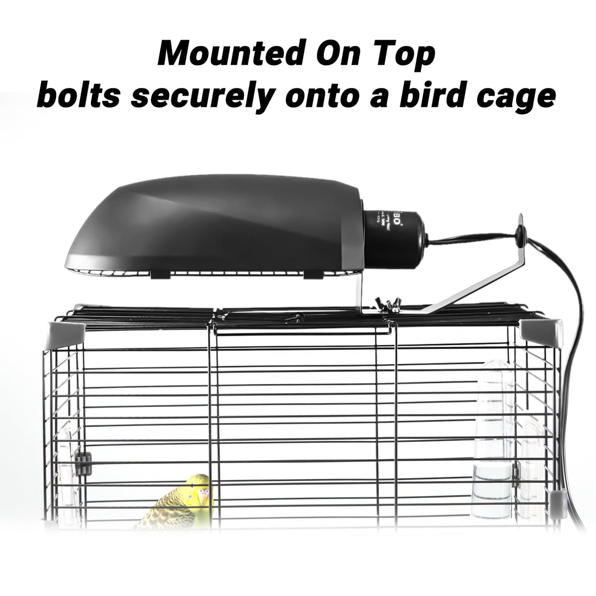 Bird Cage Light Fixture Combo Kit, 2.4% UVB UVA 20W Compact Fluorescent Bulb J413239
