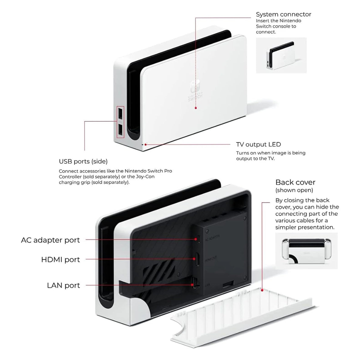 Nintendo Switch OLED Model with White Joy-Con and 32GB Micro SD Card Z822