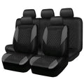 Gray Quilting Leather Full Set Car Seat Covers T419351