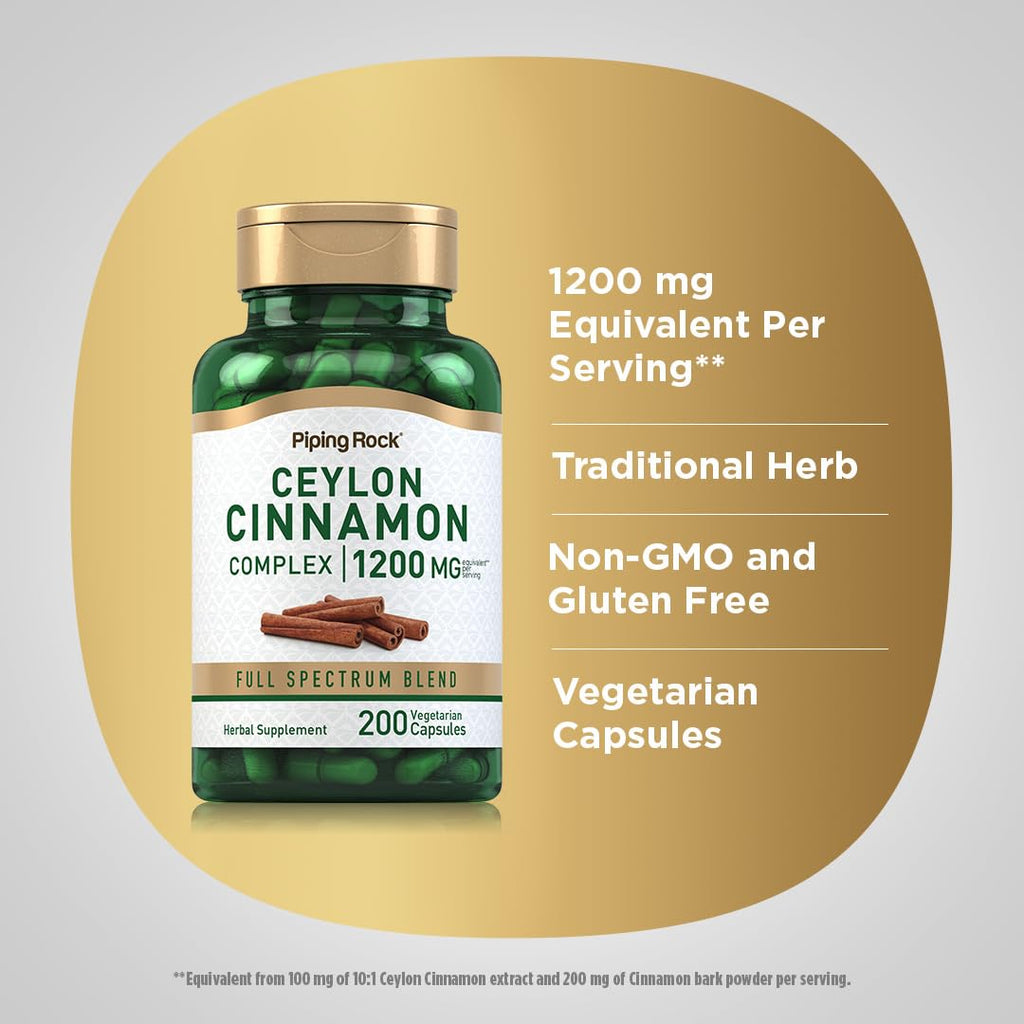 Ceylon Cinnamon Capsules 200 Count H2033