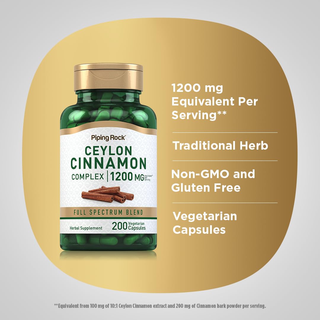Ceylon Cinnamon Capsules 200 Count H2033