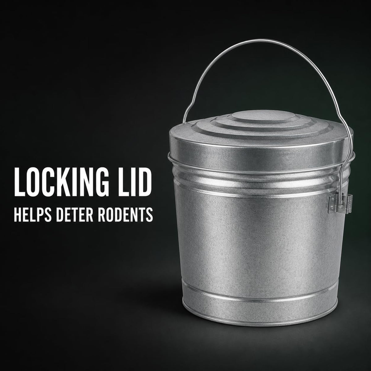 6 Gal Galvanized Steel Storage Can V916400