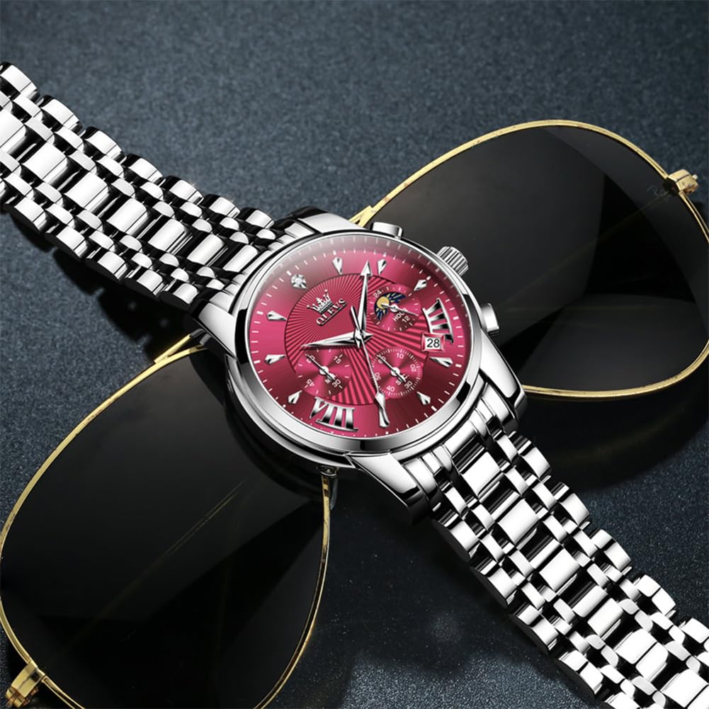 Mens Stainless Steel Analog Quartz Waterproof Watch P381483