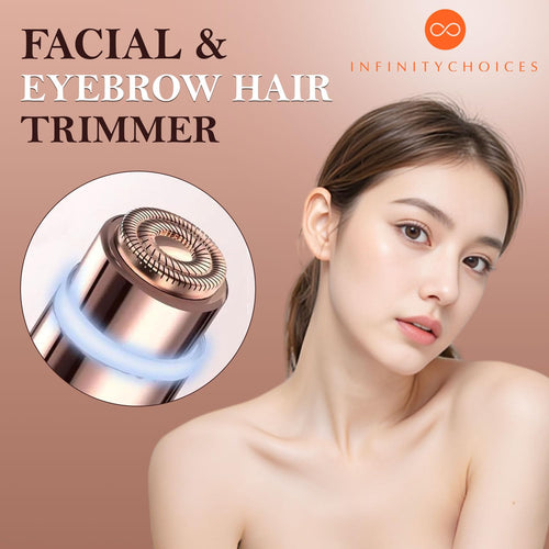 2 in1 Rechargeable Facial Hair Removal & Eyebrow Shaver with LED Light I23728
