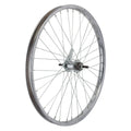 Rear Bicycle Wheel with Coaster Brake, 24 x 1.75, 36H, Steel, Silver G24865