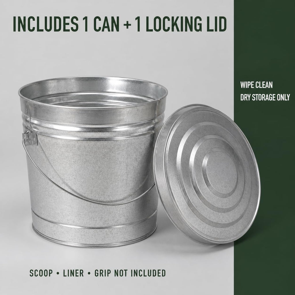 6 Gal Galvanized Steel Storage Can V916400