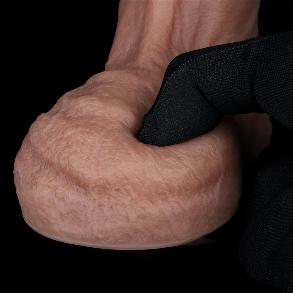 8.5" Realistic Uncut Dual Density Silicone Dildo with Suction Cup T82039