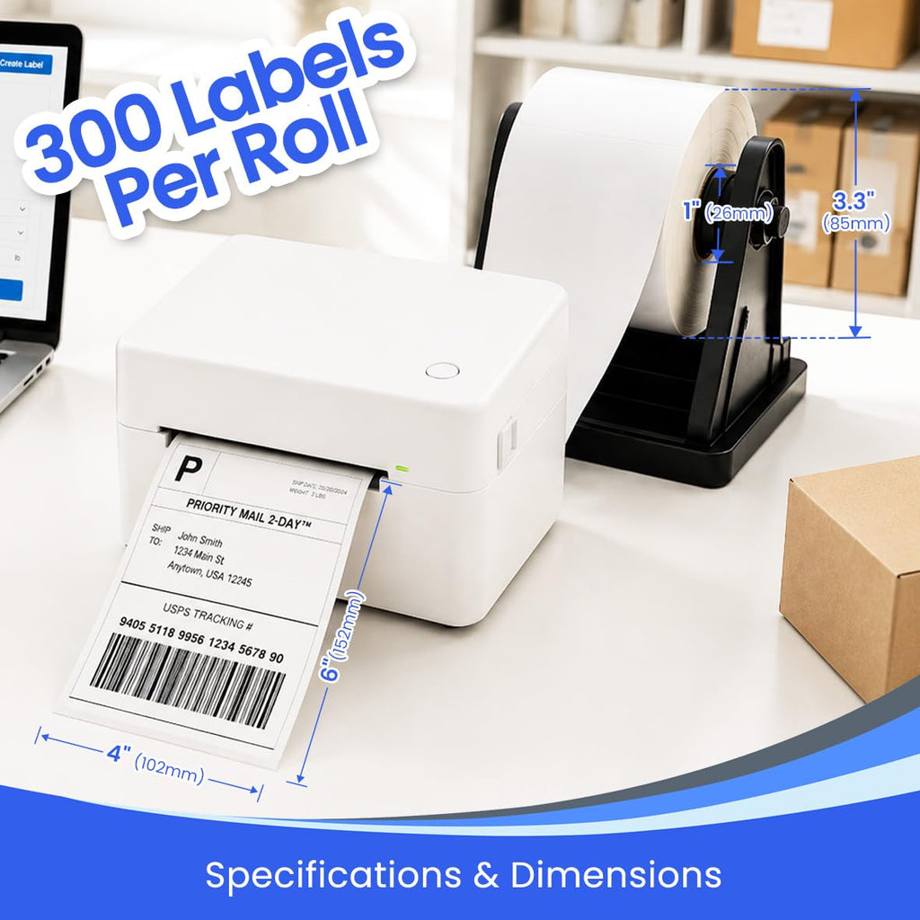 4x6 Thermal Shipping Labels Roll, 900 Labels N63379