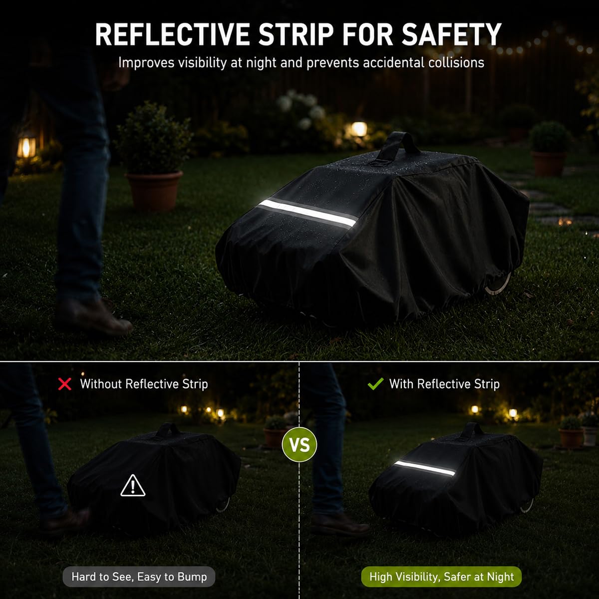 Robot Lawn Mower Cover 600D Oxford Fabric with Reflective Strip Orange B3148