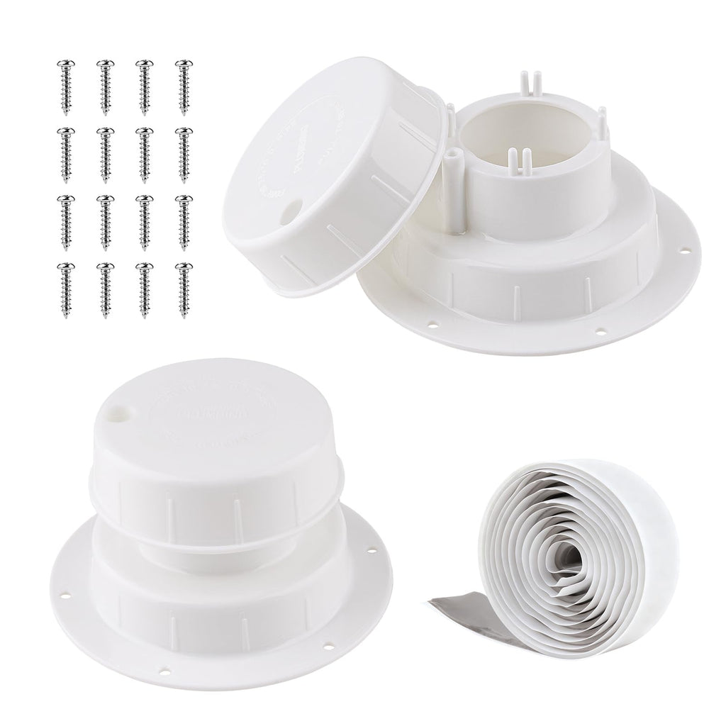 RV Plumbing Vent Covers with Screws, 2 Pack R2097