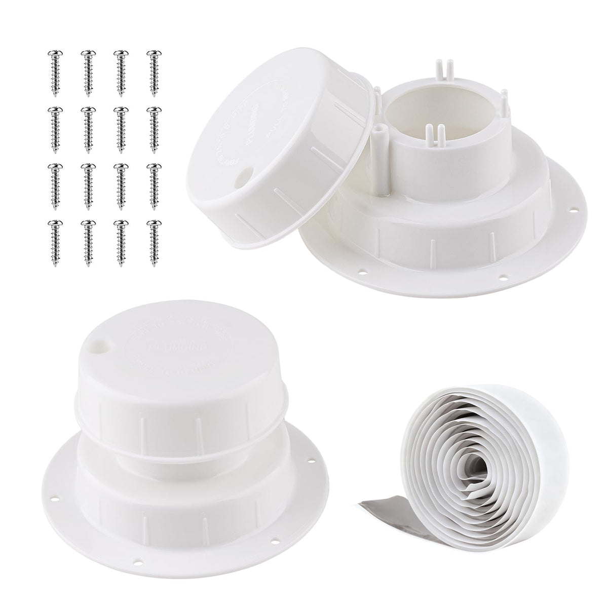 RV Plumbing Vent Covers with Screws, 2 Pack R2097