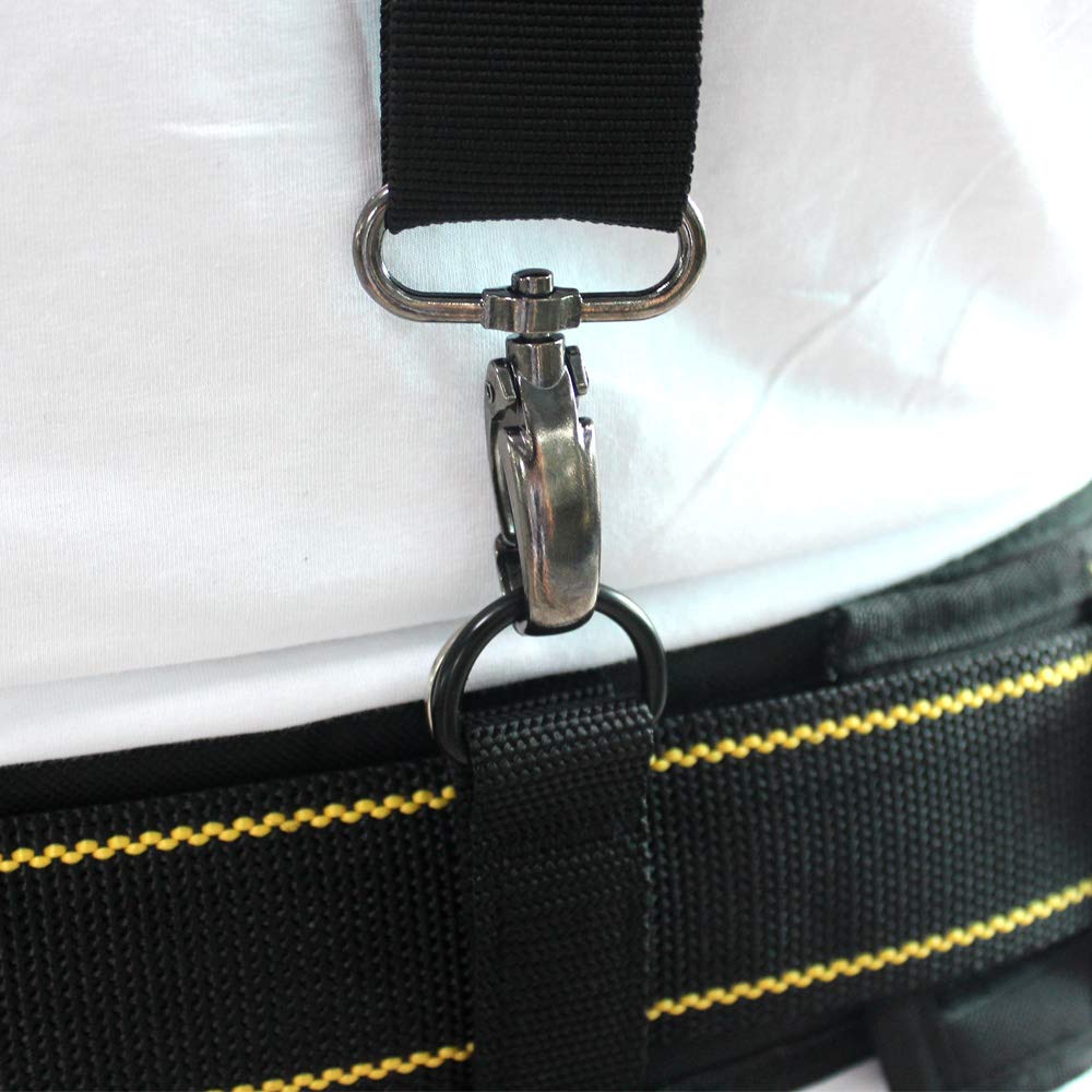 2-Inch Padded Tool Belt with 4 D-Rings Heavy Duty Double Metal Roller Buckle X73022