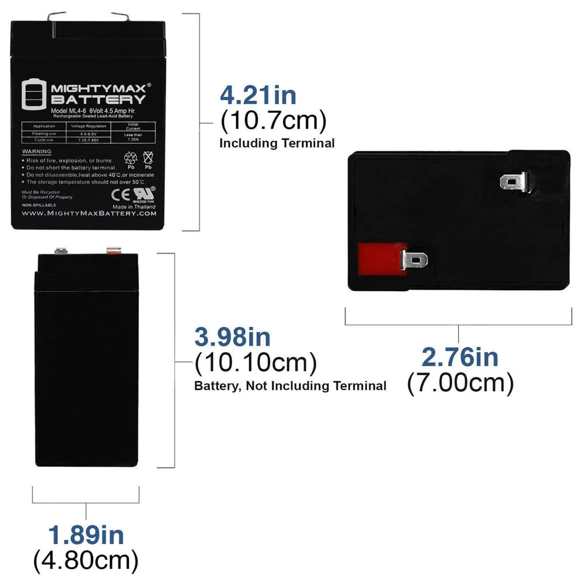 6V 4.5AH SLA Replacement Battery O171935