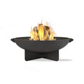 36” Round Wood Burning Steel Fire Pit with Spark Screen, Poker, Log Grate and Storage Cover Q868054