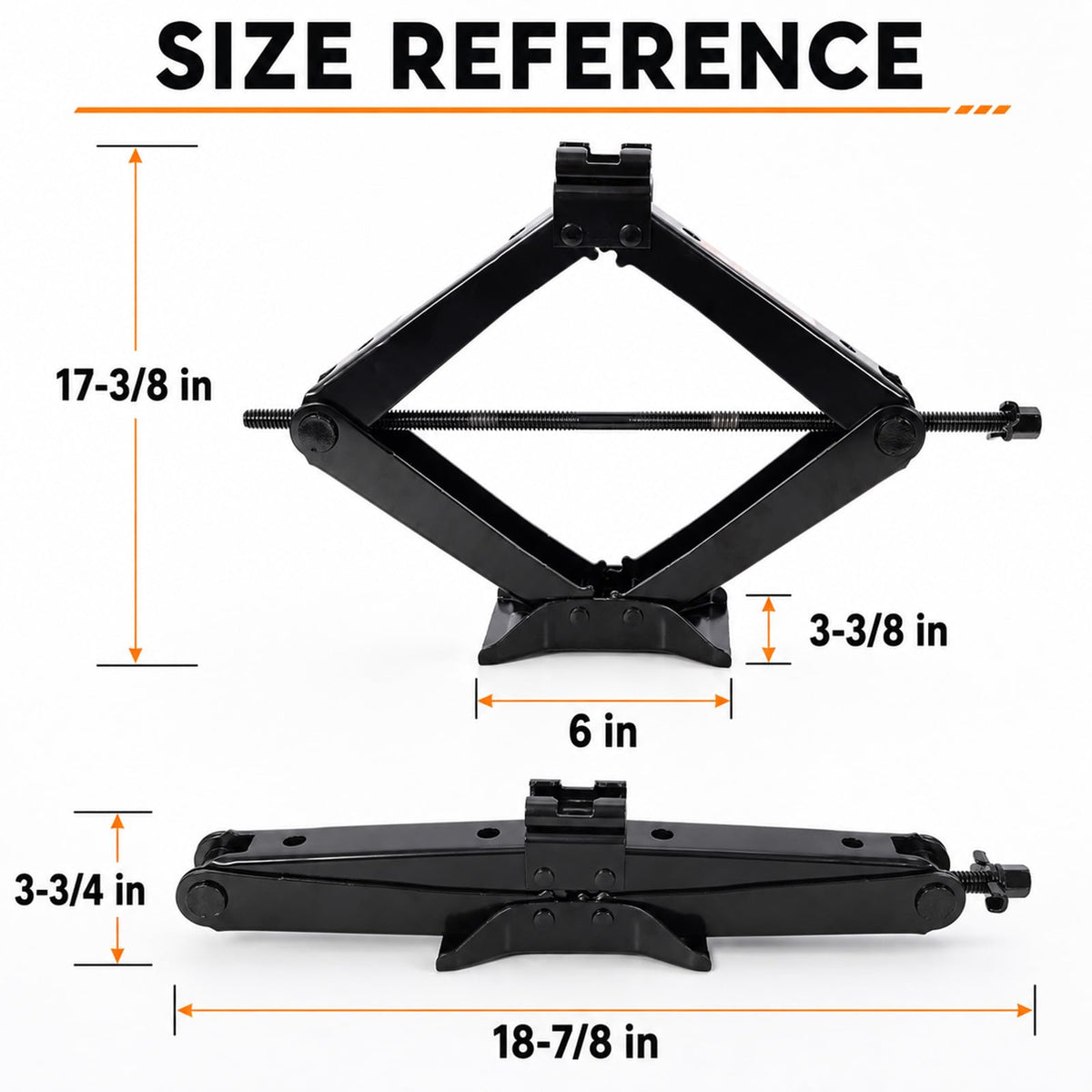 3 Ton Scissor Car Jack Kit with Ratchet Wrench L282