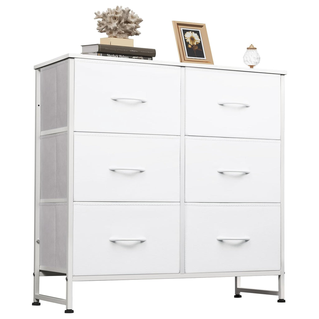 White 6 Drawer Dresser O889