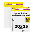 Super Sticky Easel Pad, 25 x 23 in, White, 2 Pads I605