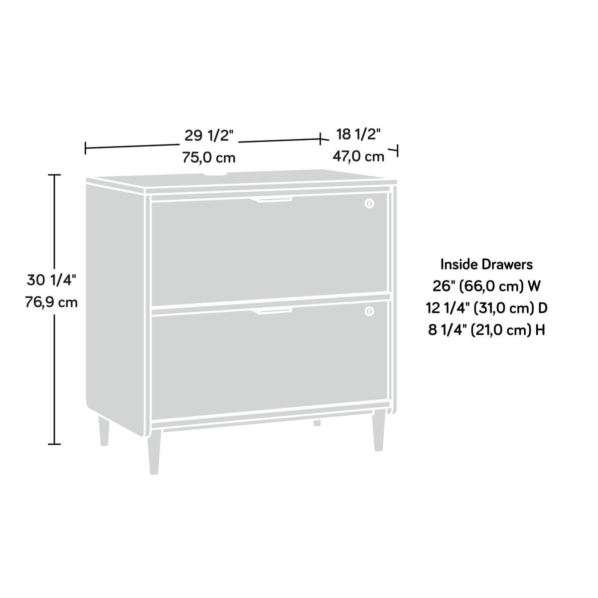 Lateral File, Grand Walnut J13550