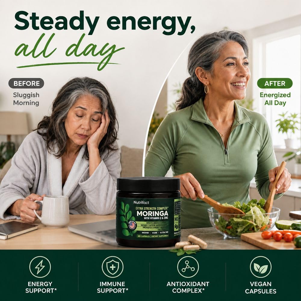 Moringa Capsules with Vitamin C, Zinc & L-Lysine M657514