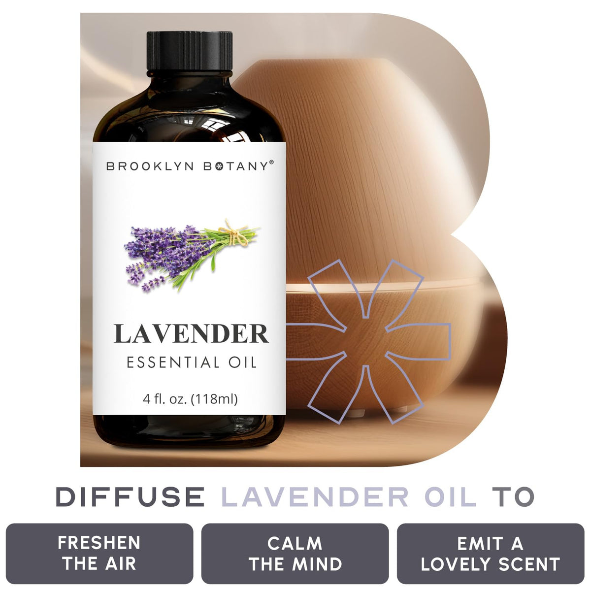 Lavender & Tea Tree Essential Oils 4 Fl Oz Pack of 2 W718184