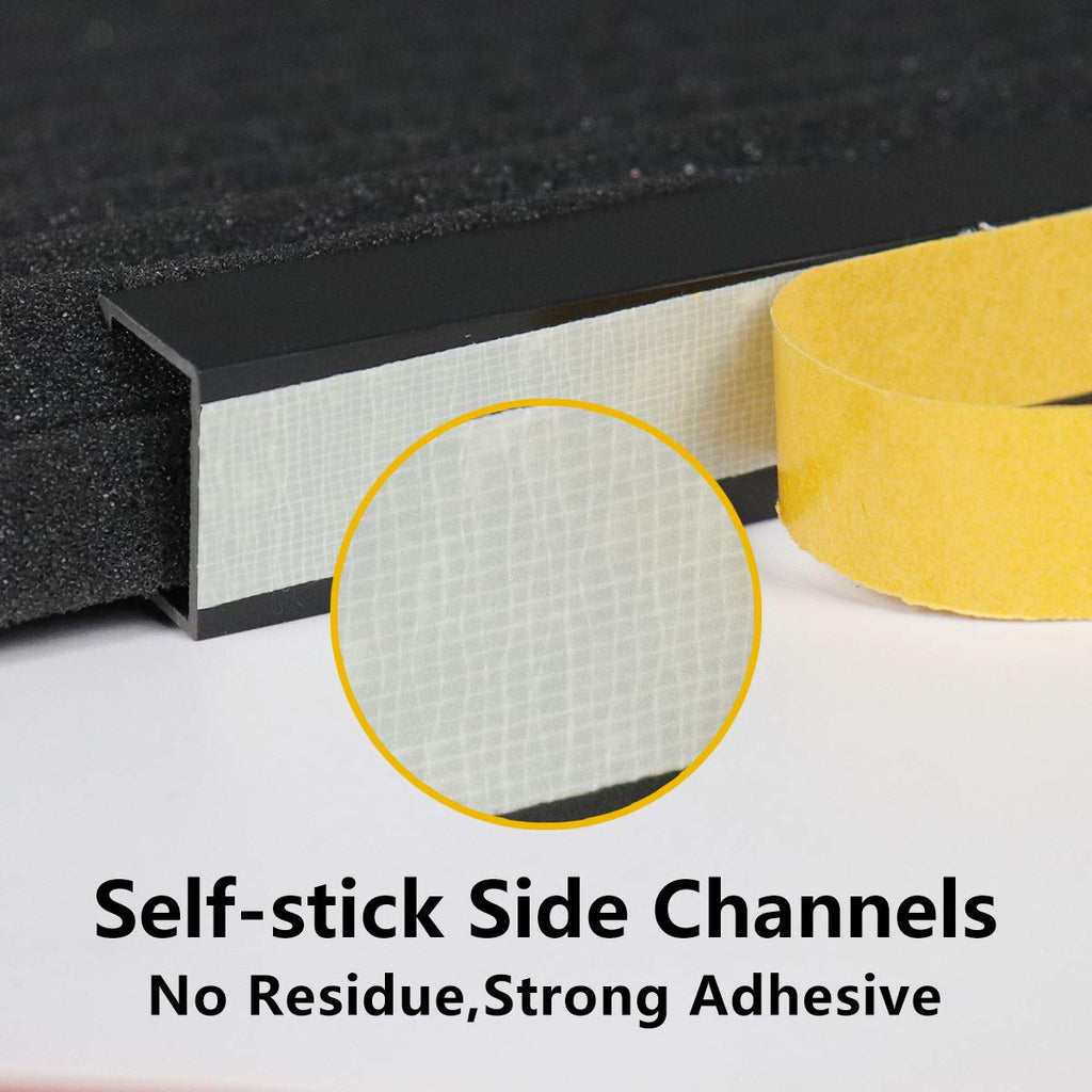 Window Air Conditioner Foam Insulation Panels, 2 Pack, Black, 17in High x 9in Wide E4235