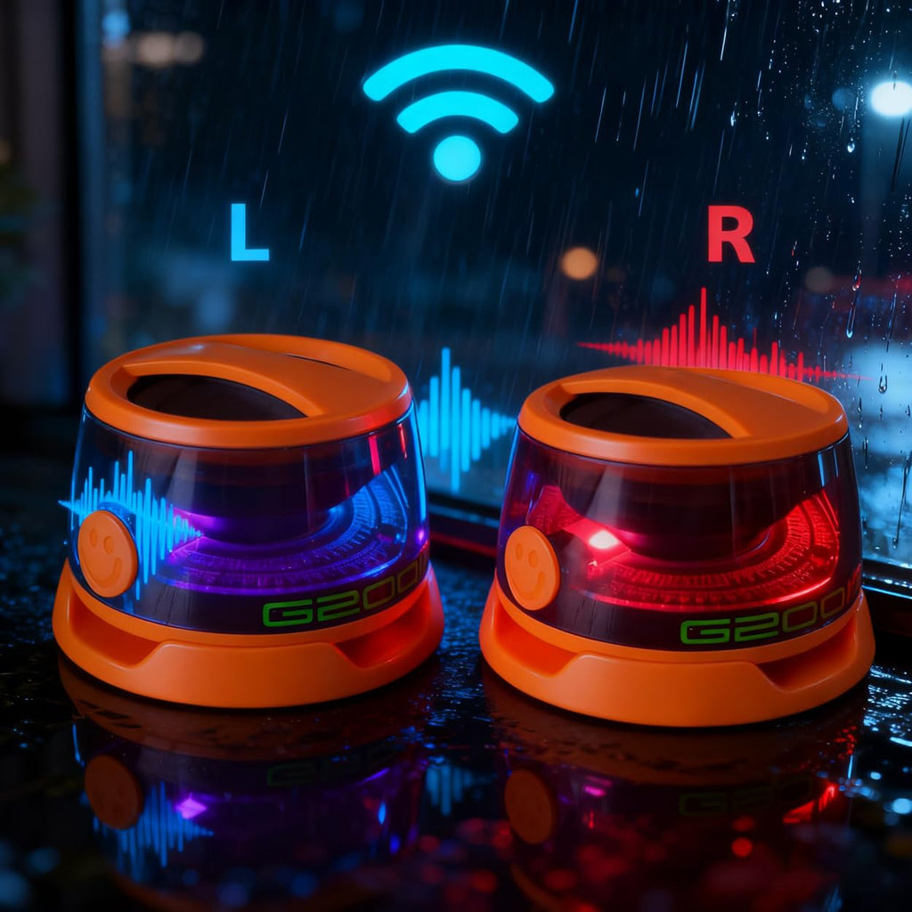 Magnetic Mini Bluetooth Speaker, Wireless Portable Speaker 2-Pack Black U8817