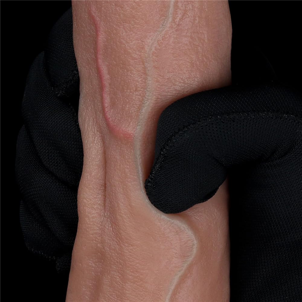 8.5" Realistic Uncut Dual Density Silicone Dildo with Suction Cup T82039