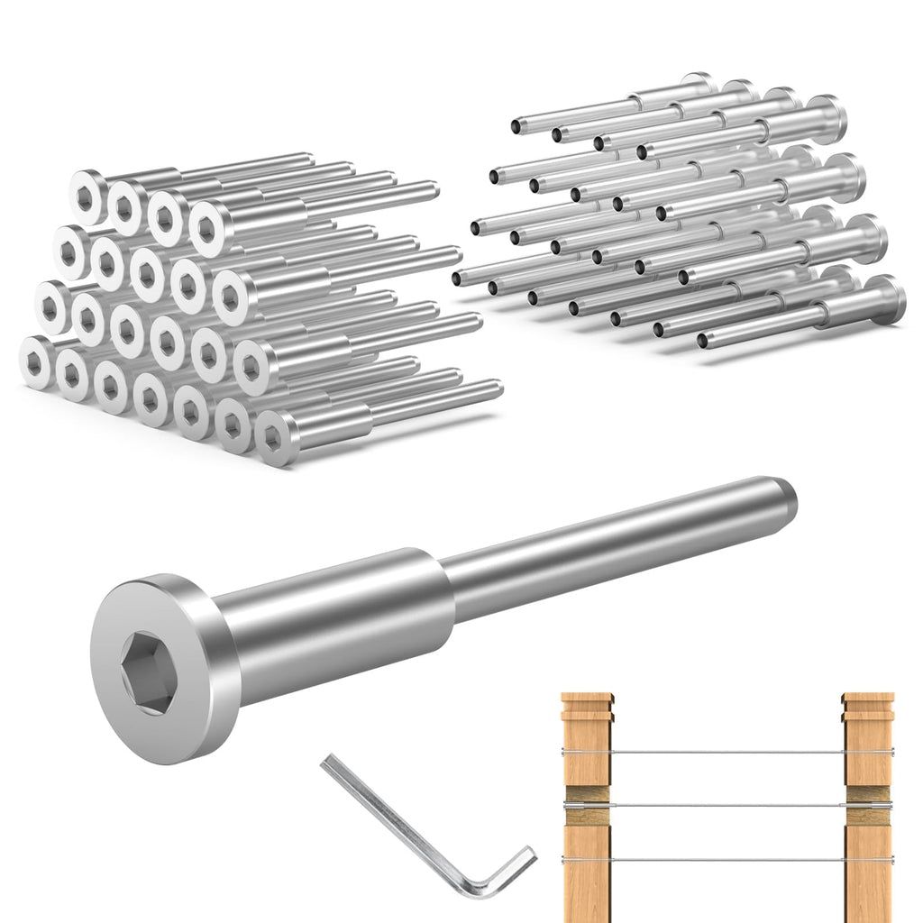 60 Pack T316 Stainless Steel 1/8" Cable Railing Kit E8103