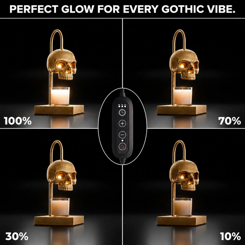 Skull Candle Warmer Lamp with Timer and Dimmer P3735