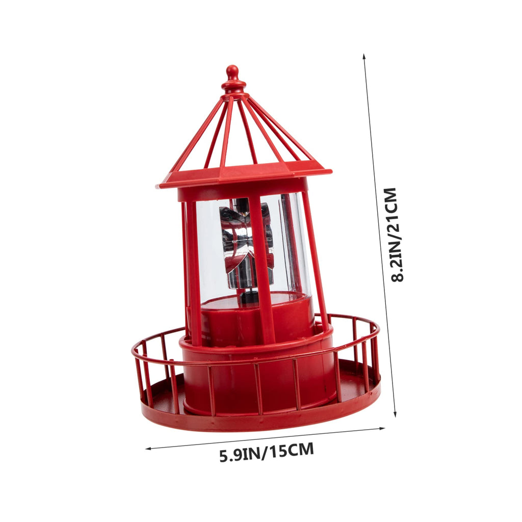 Solar Powered Rotating Lighthouse Garden Light C940