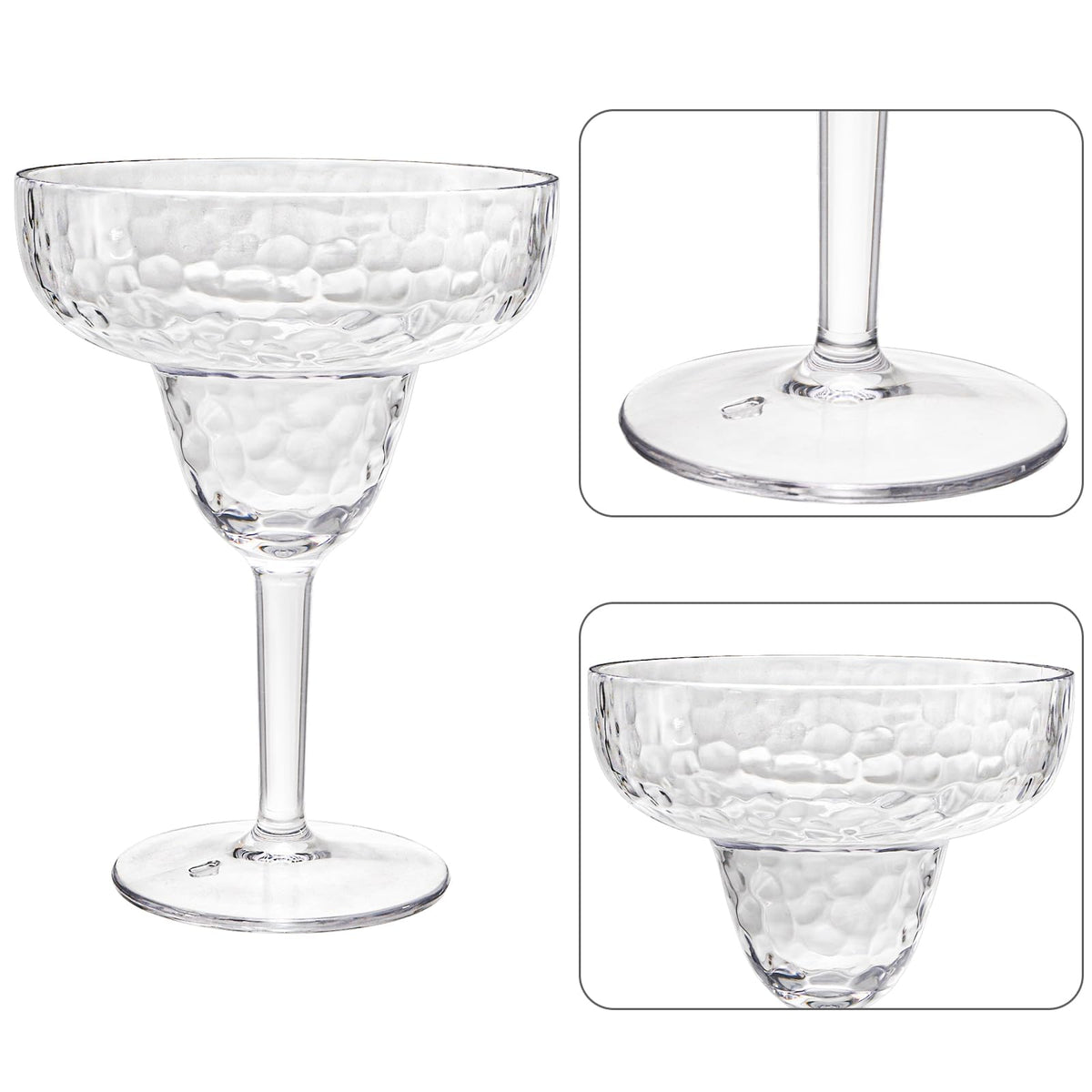 6 Pack 13 OZ Acrylic Stemmed Glasses Q483660
