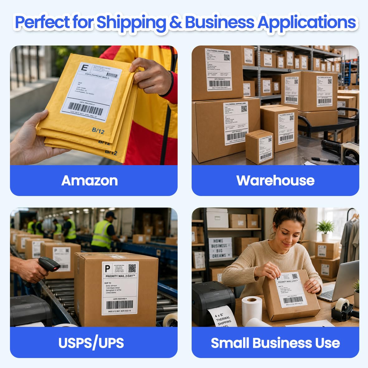 4x6 Thermal Shipping Labels Roll, 900 Labels N63379