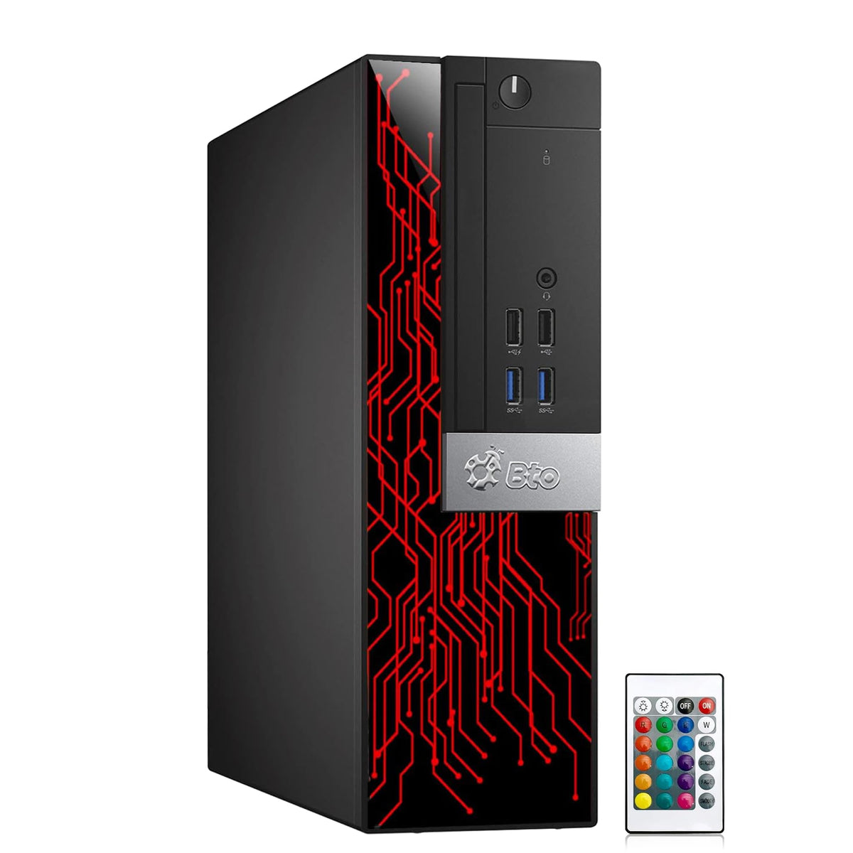 RGB Gaming PC with 24 Inch Monitor Intel i5 16GB RAM 512GB SSD E745653