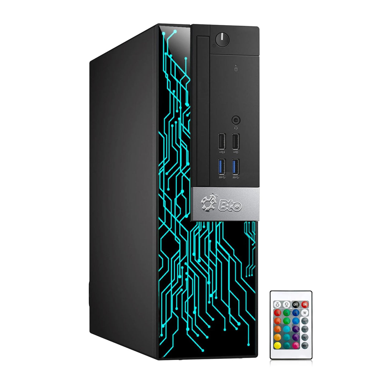 RGB Gaming PC with 24 Inch Monitor Intel i5 16GB RAM 512GB SSD E745653