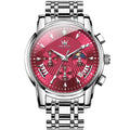 Mens Stainless Steel Analog Quartz Waterproof Watch P381483