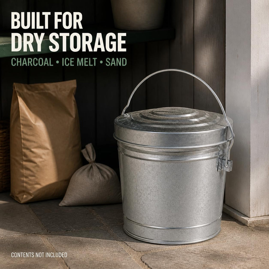 6 Gal Galvanized Steel Storage Can V916400