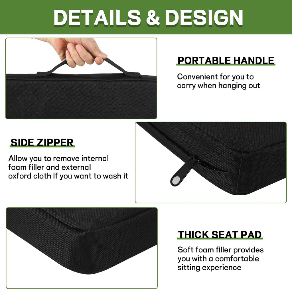 4 Pack Waterproof Oxford Fabric Bleacher Seat Cushions S787